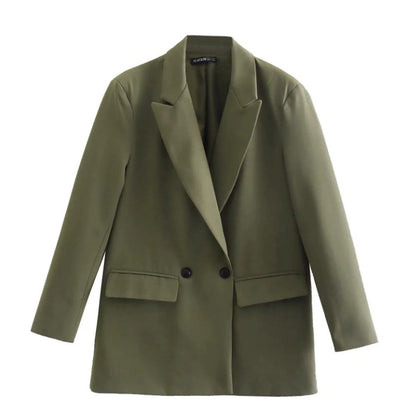 Double-Breasted Women's Blazer - Tailored Fit - Notched Lapel