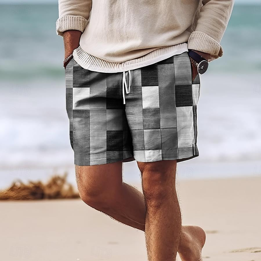 Men's Swim Shorts – Quick-Drying Fabric – Regular Fit – Medium Leg Length – Adjustable Waist