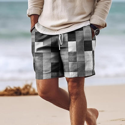 Men's Swim Shorts – Quick-Drying Fabric – Regular Fit – Medium Leg Length – Adjustable Waist