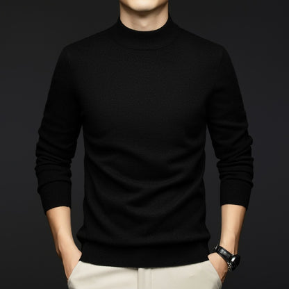 Men's Pullover Sweater – Slim Fit – Soft Cotton – Ribbed Crew Neck Casual Look