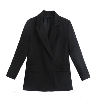 Double-Breasted Women's Blazer - Tailored Fit - Notched Lapel