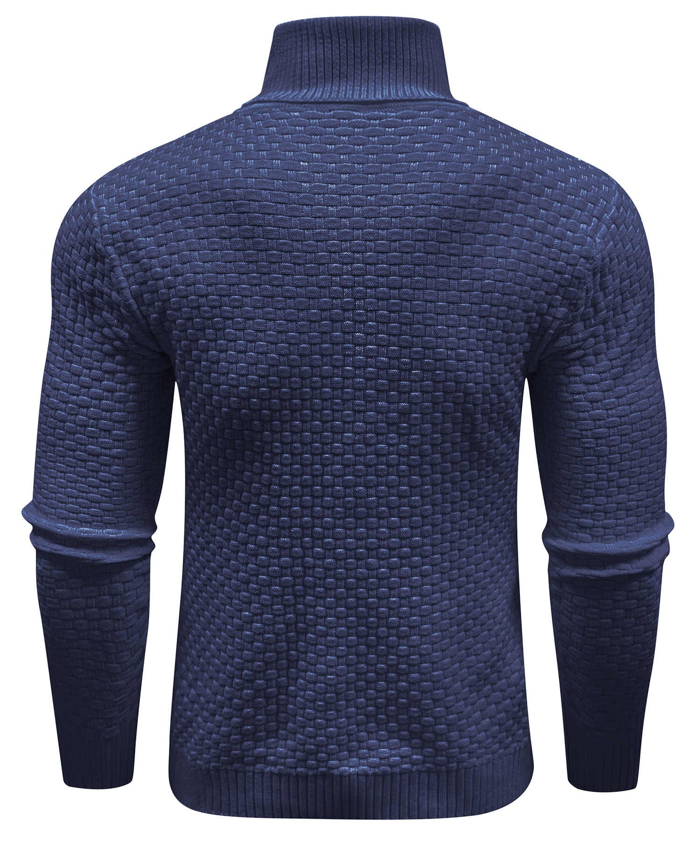 Arthur Slim Fit Turtleneck Sweater | Geometric Pattern Long Sleeve Sweater