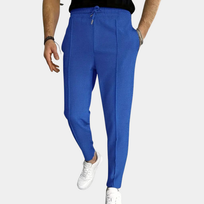 Herre Joggingbukser - Tapered Fit - Letvægtsstof - Elastisk Talje med Snøre