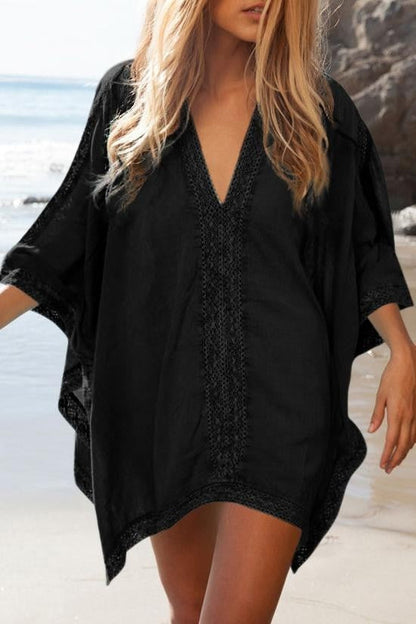 Women's Tunic Beach Dress – V-neck – Lace – Light and Breathable – Loose Fit