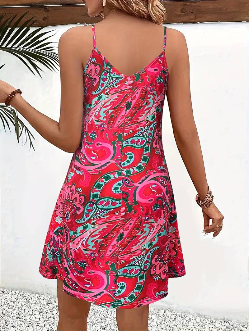 Women's Slip – Breathable Fabric – A-Line Fit – V-Neck with Spaghetti Straps