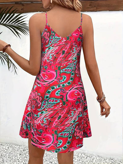 Women's Slip – Breathable Fabric – A-Line Fit – V-Neck with Spaghetti Straps