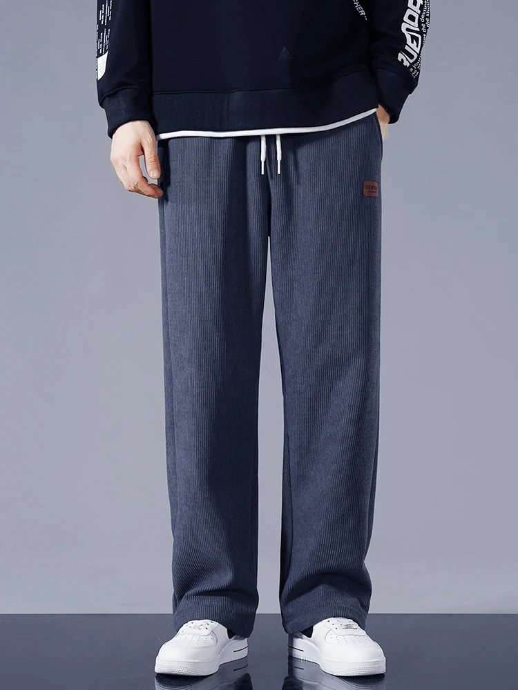 Men's Jogger Pants – Corduroy – Fleece Lined – Loose Fit – Adjustable Waist