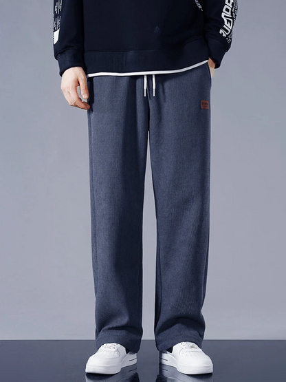 Men's Jogger Pants – Corduroy – Fleece Lined – Loose Fit – Adjustable Waist