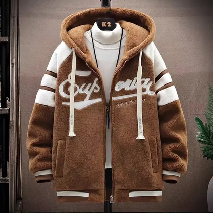Men's Hoodie – Oversized Fit – Wool Blend – Embroidered Streetwear Design