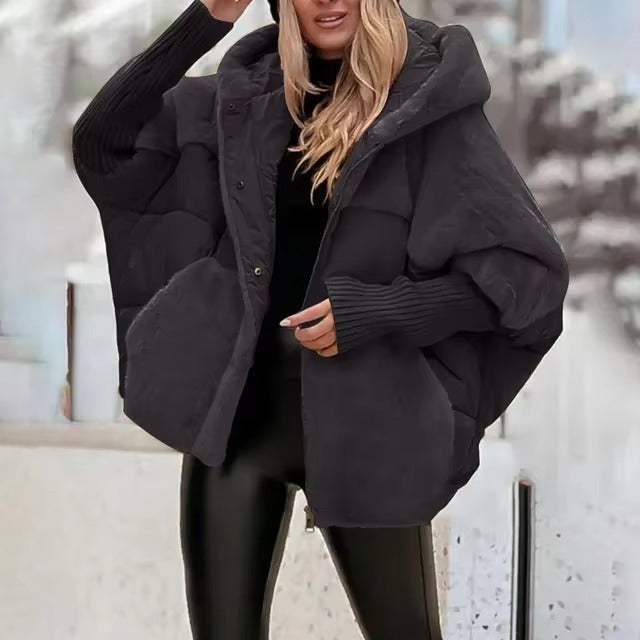 Women’s Jacket - Woven - Oversized Fit - Hooded - Ribbed Cuffs - Hip Length