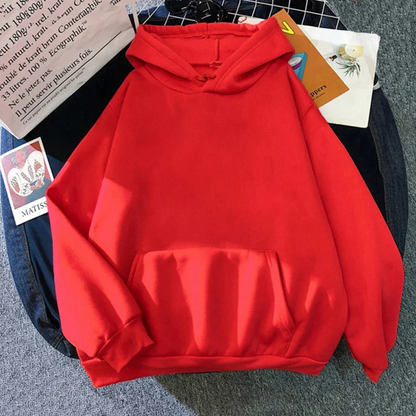 Women's Hoodie – Oversized Fit – Soft Fleece – Kangaroo Pocket – Ribbed Cuffs
