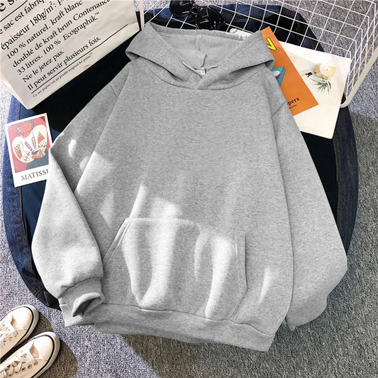 Women's Hoodie – Oversized Fit – Soft Fleece – Kangaroo Pocket – Ribbed Cuffs