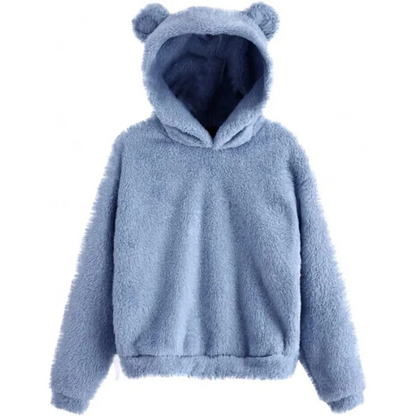 Women's Hoodie – Soft Fleece – Relaxed Fit – Long Sleeves – Hood with Ears