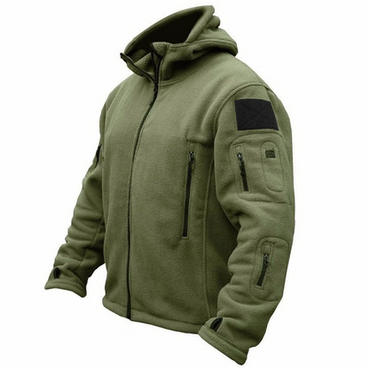 Men's Jacket – Tactical Design – Thermal Fleece – Hood – Practical Pockets – Regular Fit