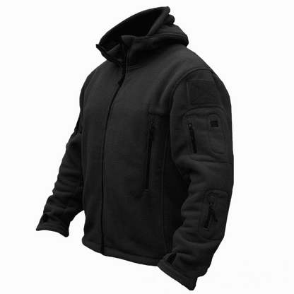Men's Jacket – Tactical Design – Thermal Fleece – Hood – Practical Pockets – Regular Fit