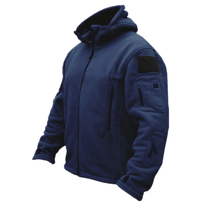 Men's Jacket – Tactical Design – Thermal Fleece – Hood – Practical Pockets – Regular Fit