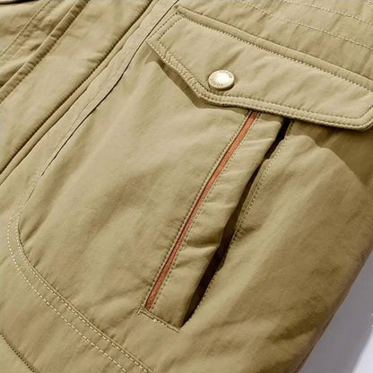 Arthur Hooded Regular Fit Winter Coat | Cargo Pockets Collared Winter Coat