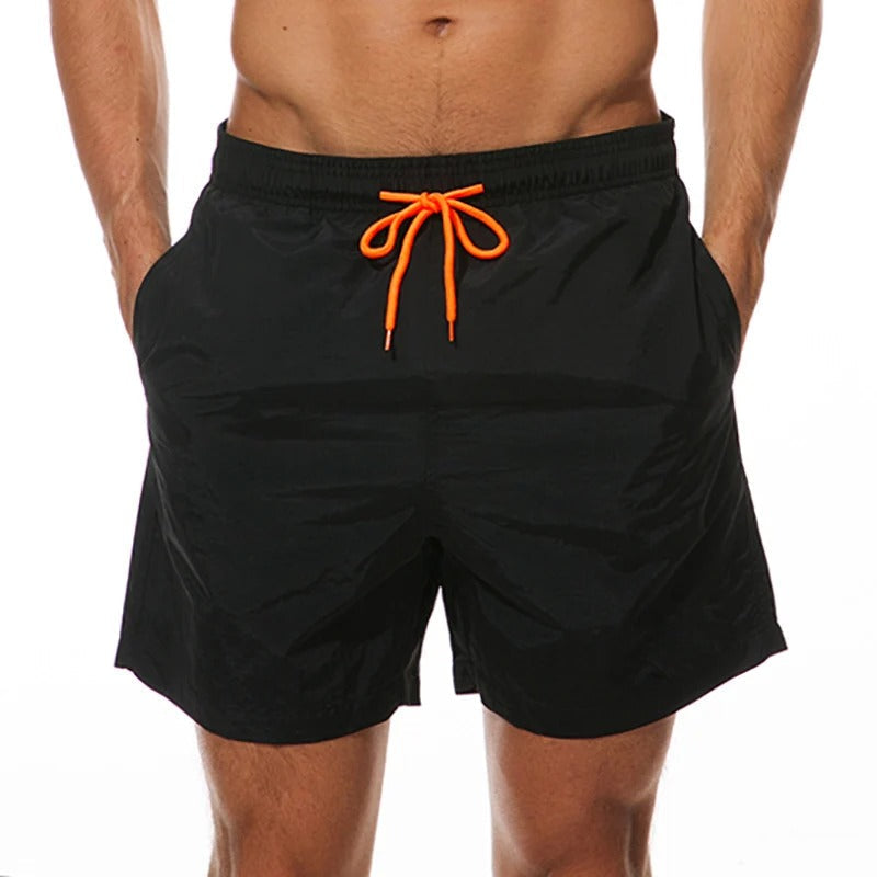 Men's swim shorts – relaxed fit – quick-drying – elastic and drawstring – mid-length