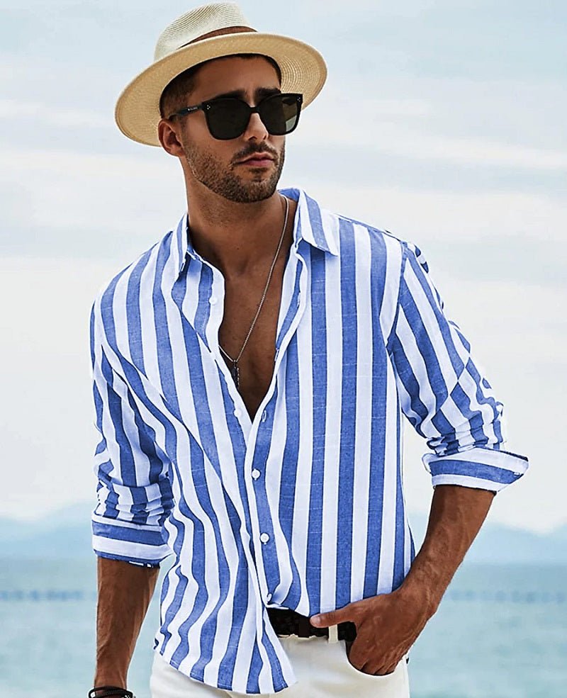 Men's Shirt – Relaxed Fit – Breathable Fabric – Long Sleeves – Button Closure