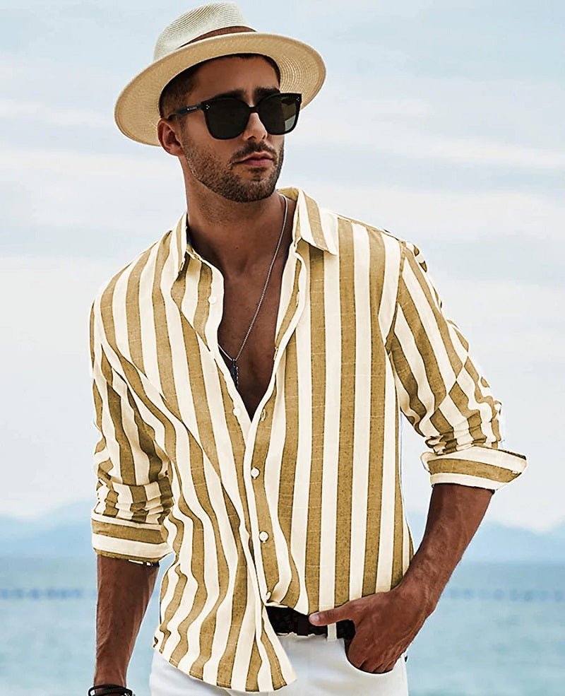 Men's Shirt – Relaxed Fit – Breathable Fabric – Long Sleeves – Button Closure