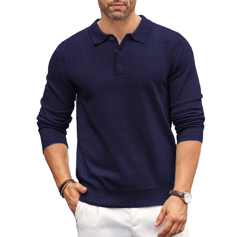 George Regular Fit Polo Sweater | Polo Collar Long Sleeve Sweater
