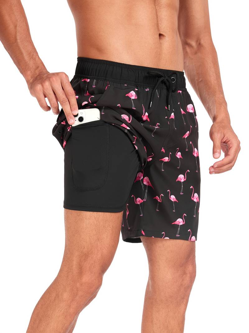 Men's Shorts – Relaxed Fit – Quick-Drying Breathable Fabric – Inner Liner – Drawstring Closure