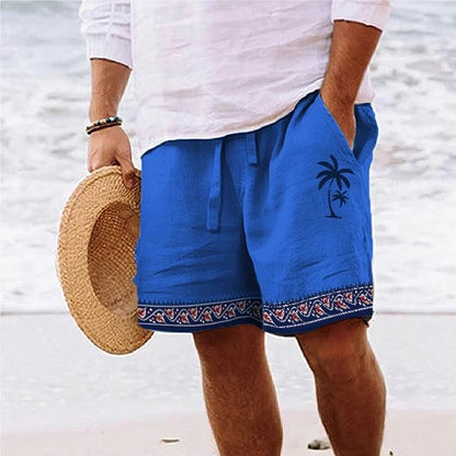 Men's Swim Shorts – Relaxed Fit – Graphic Print – Breathable Fabric – Knee Length