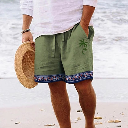 Men's Swim Shorts – Relaxed Fit – Graphic Print – Breathable Fabric – Knee Length