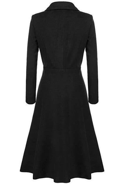 Women's Coat – Wool – Tailored Fit – Classic Lapel – Mid Length – Button Closure