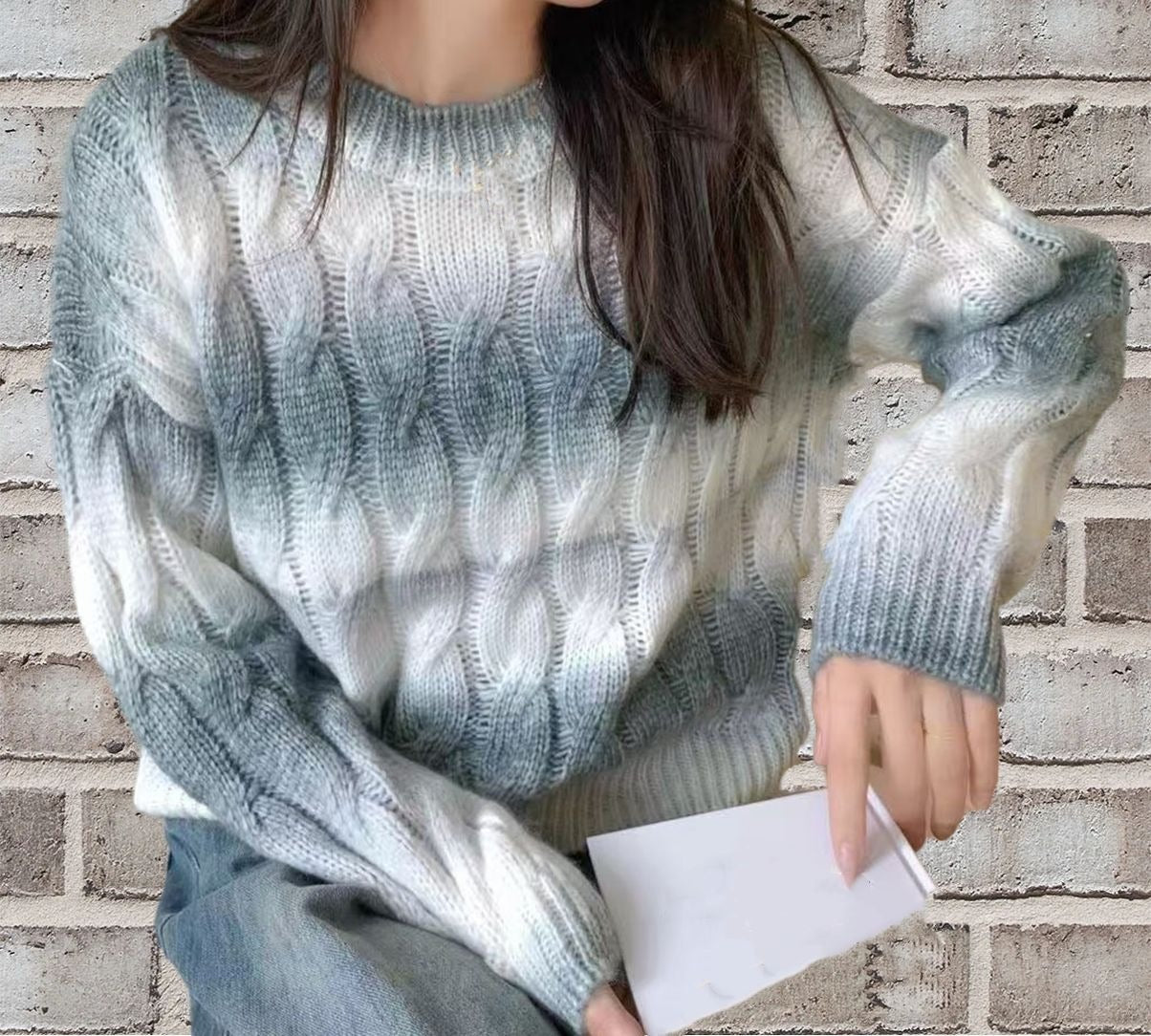 Women's Knit Sweater – Relaxed Fit – Cable Knit – Long Sleeves – Soft and Warm