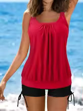 Women's Tankini Swimwear Set – Breathable Stretch – Fully Covered Top and Shorts