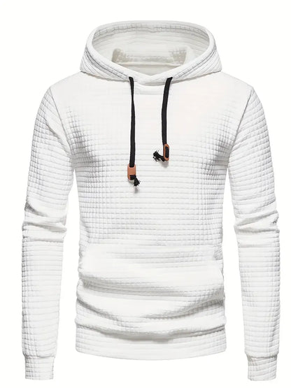 Men's Hoodie – Quilted Structure – Regular Fit – Adjustable Hood Ribbed Edges