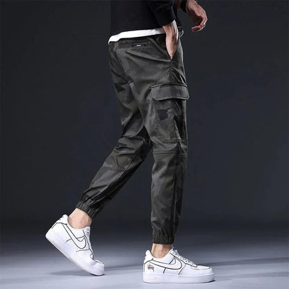 Men's Trousers - Cargo Joggers - Relaxed Fit - Elastic Cuffs - Adjustable Waist