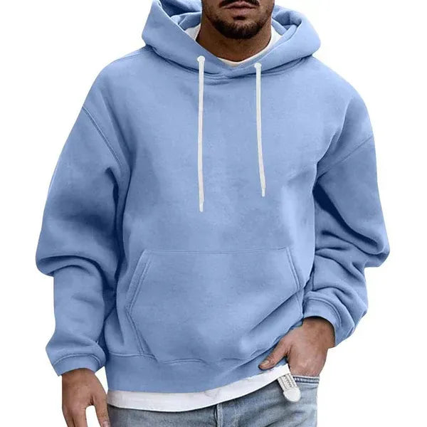 Men's Hoodie – Oversized Fit – Soft Cotton Feel – Kangaroo Pocket – Drawstring Hood