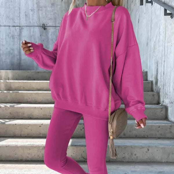 Women's Sweatshirt – Oversized Fit – Crew Neck – Soft and Breathable – Rib Details