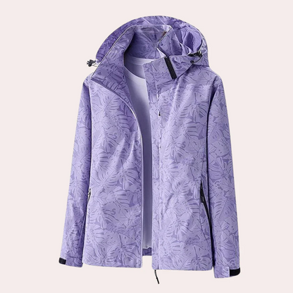 Women's Jacket – Lightweight Straight Fit – Detachable Hood – Zipper Pockets – Adjustable Sleeves