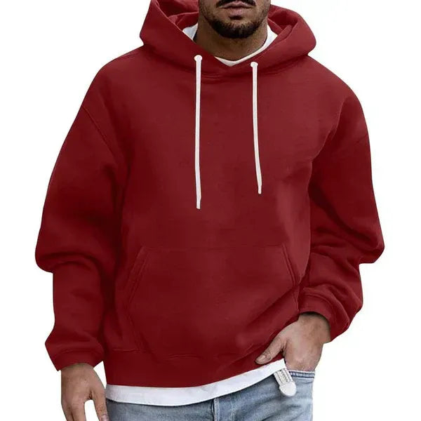 Men's Hoodie – Oversized Fit – Soft Cotton Feel – Kangaroo Pocket – Drawstring Hood