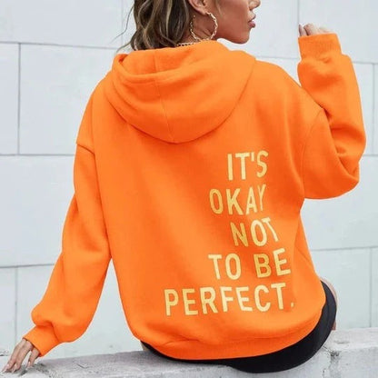 Women's Hoodie – Oversized Fit – Soft Cotton Blend – Long-Sleeved Statement Design