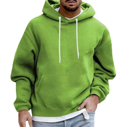 Men's Hoodie – Oversized Fit – Soft Cotton Feel – Kangaroo Pocket – Drawstring Hood