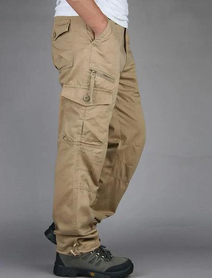Men's Trousers – Cargo Design – Relaxed Fit – Breathable Cotton – Adjustable Ankles