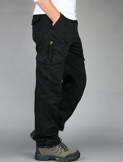 Men's Trousers – Cargo Design – Relaxed Fit – Breathable Cotton – Adjustable Ankles