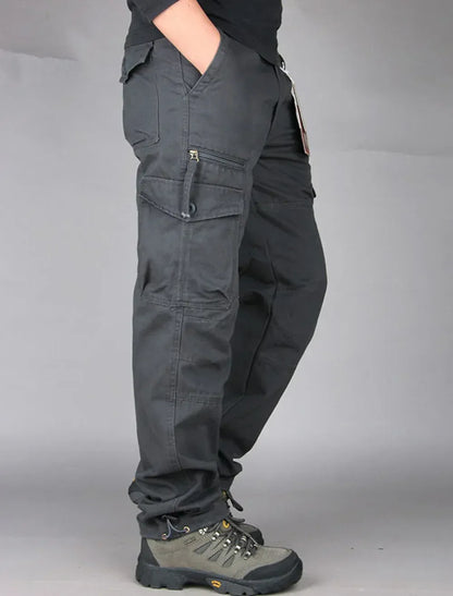 Men's Trousers – Cargo Design – Relaxed Fit – Breathable Cotton – Adjustable Ankles