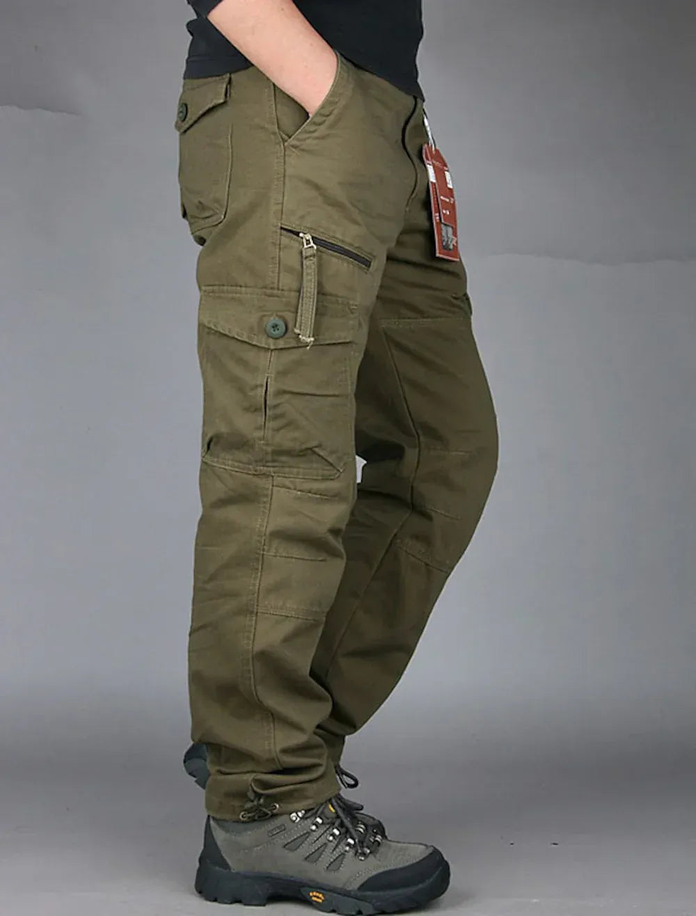 Men's Trousers – Cargo Design – Relaxed Fit – Breathable Cotton – Adjustable Ankles
