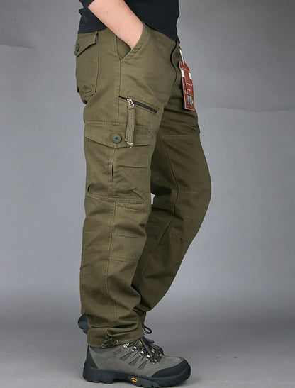 Men's Trousers – Cargo Design – Relaxed Fit – Breathable Cotton – Adjustable Ankles