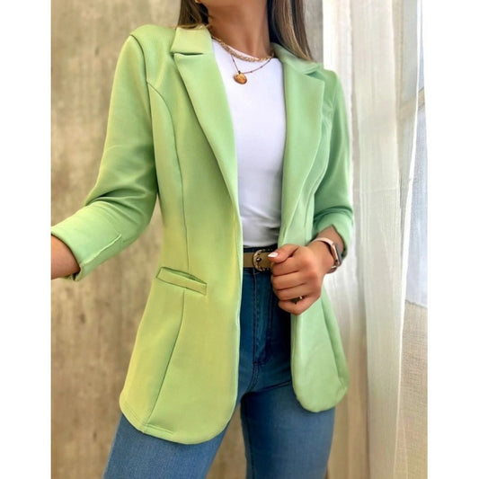 Women's Blazer – Tailored Fit – Smooth Texture – Classic Lapel – Flap Pockets