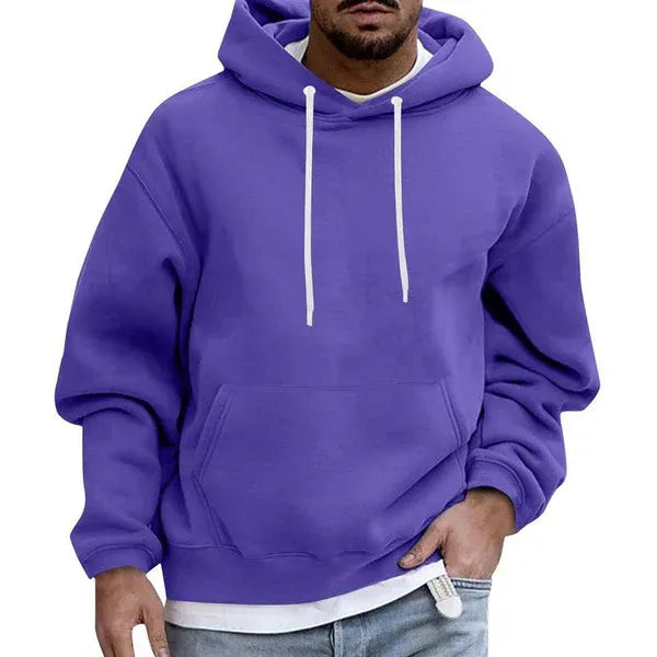 Men's Hoodie – Oversized Fit – Soft Cotton Feel – Kangaroo Pocket – Drawstring Hood