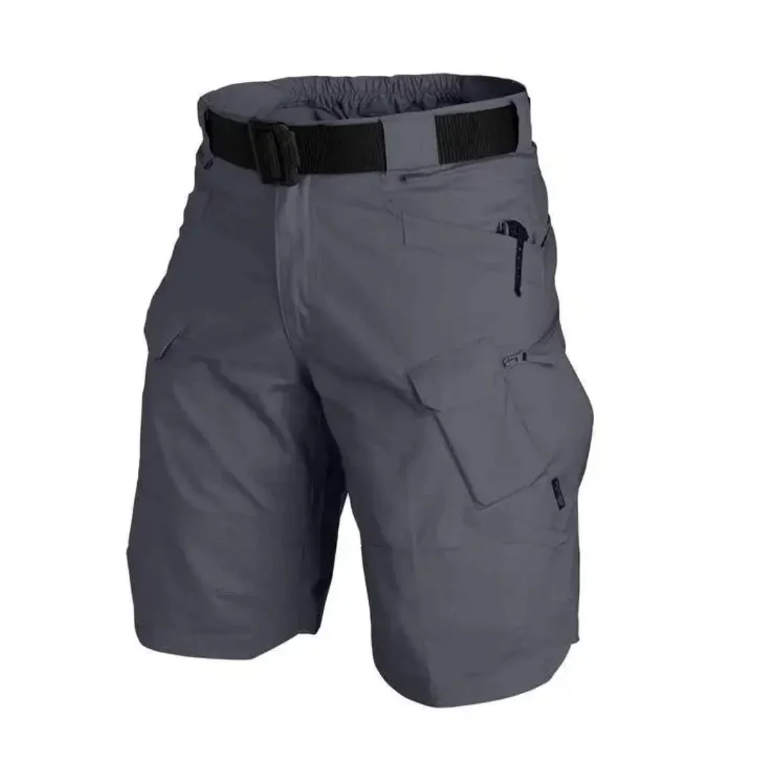 Men's Cargo Shorts – Relaxed Fit – Breathable Lightweight Fabric – 6 Zipper Pockets – Integrated Belt