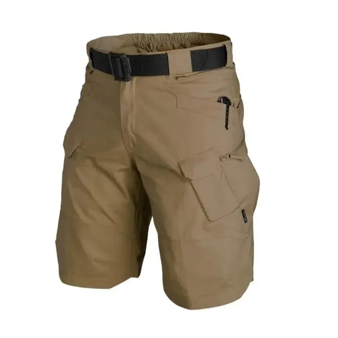 Men's Cargo Shorts – Relaxed Fit – Breathable Lightweight Fabric – 6 Zipper Pockets – Integrated Belt