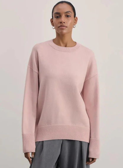 Women's Pullover Sweater – Relaxed Fit – Soft Knit – High Neck – Long Sleeves