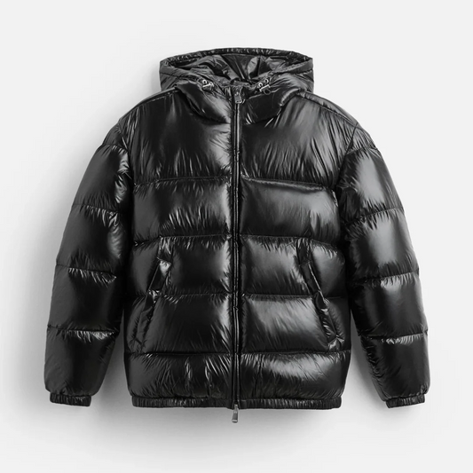 Men’s Puffer Jacket - Quilted - Oversized Fit - Hooded - Waist Length